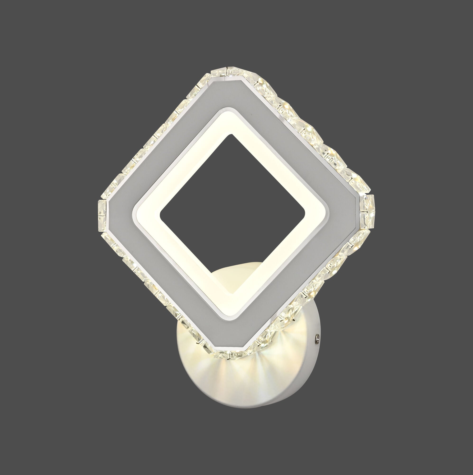 APLICA DE PERETE LED, 2X13W, LUMINA REGLABILA 3000K–6500K, 230×197×55 MM, FINISAJ ALB+ CROM