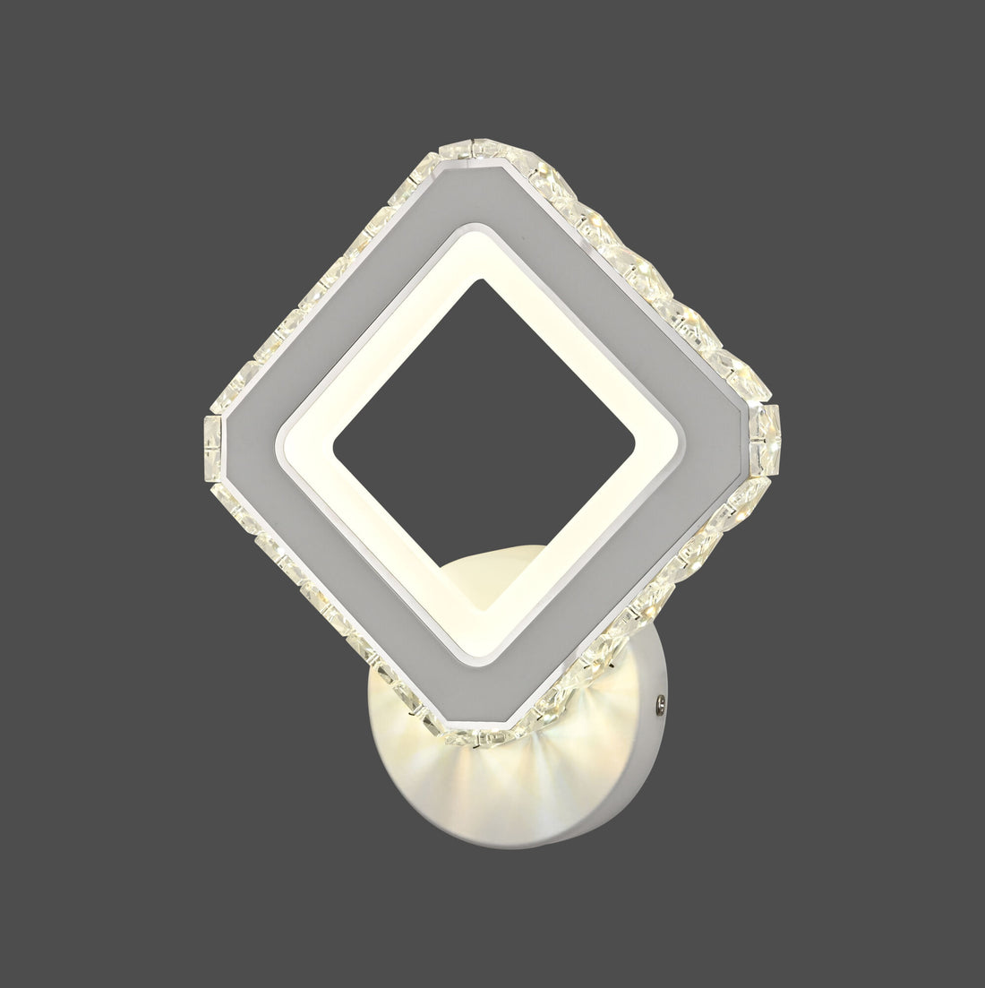 APLICA DE PERETE LED, 2X13W, LUMINA REGLABILA 3000K–6500K, 230×197×55 MM, FINISAJ ALB+ CROM