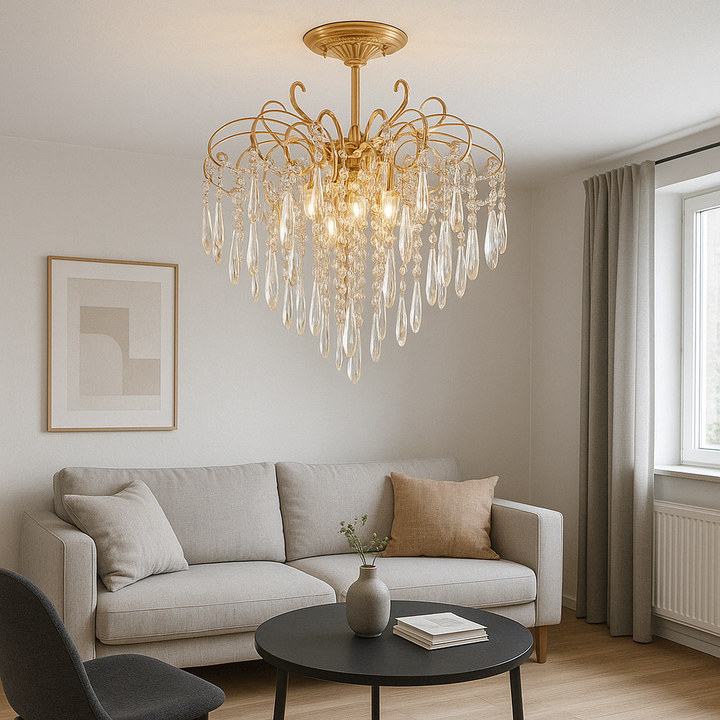 Candelabru Cristal Z6503-9, 9xE27 Max 60W, Ø600mm