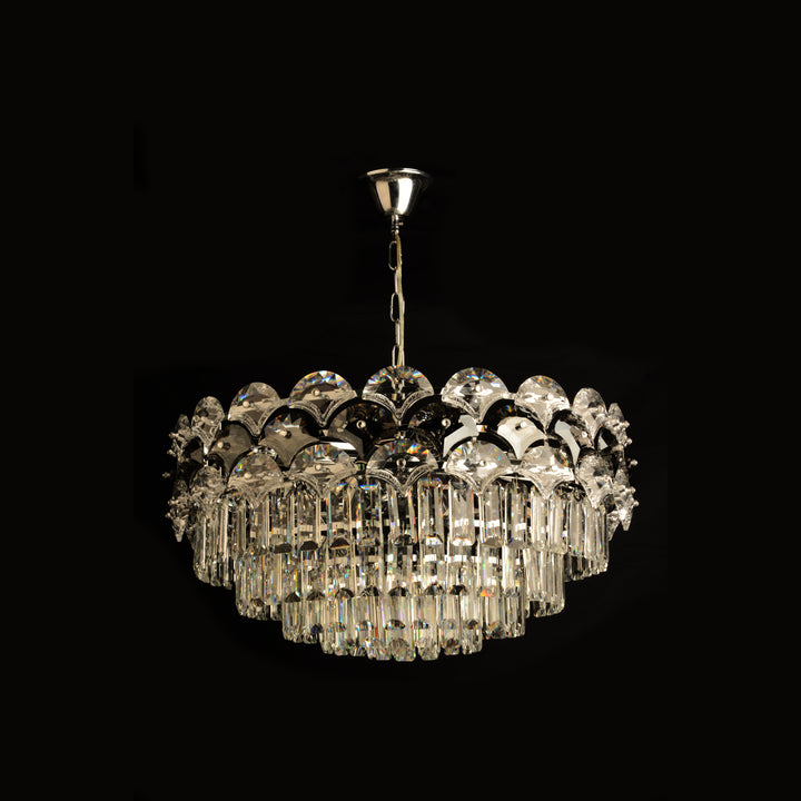 Candelabru Cristal Clasic 12 Becuri E27, Ø600 mm, Stil Elegant Vintage, Fara Telecomanda