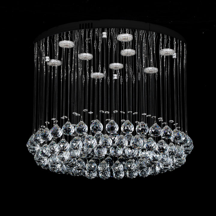 Candelabru LED cu cristale, 600×600×430 mm, 45W, 4000K, 6005-9