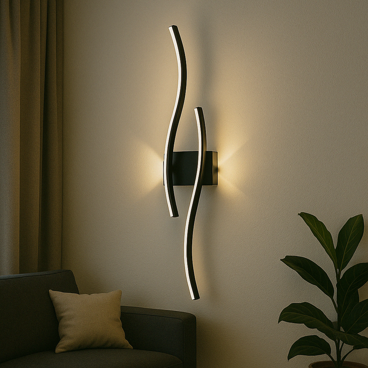 Aplica LED perete design curbat, 50W, 780×140×65 mm, lumină reglabilă 3000K–6500K