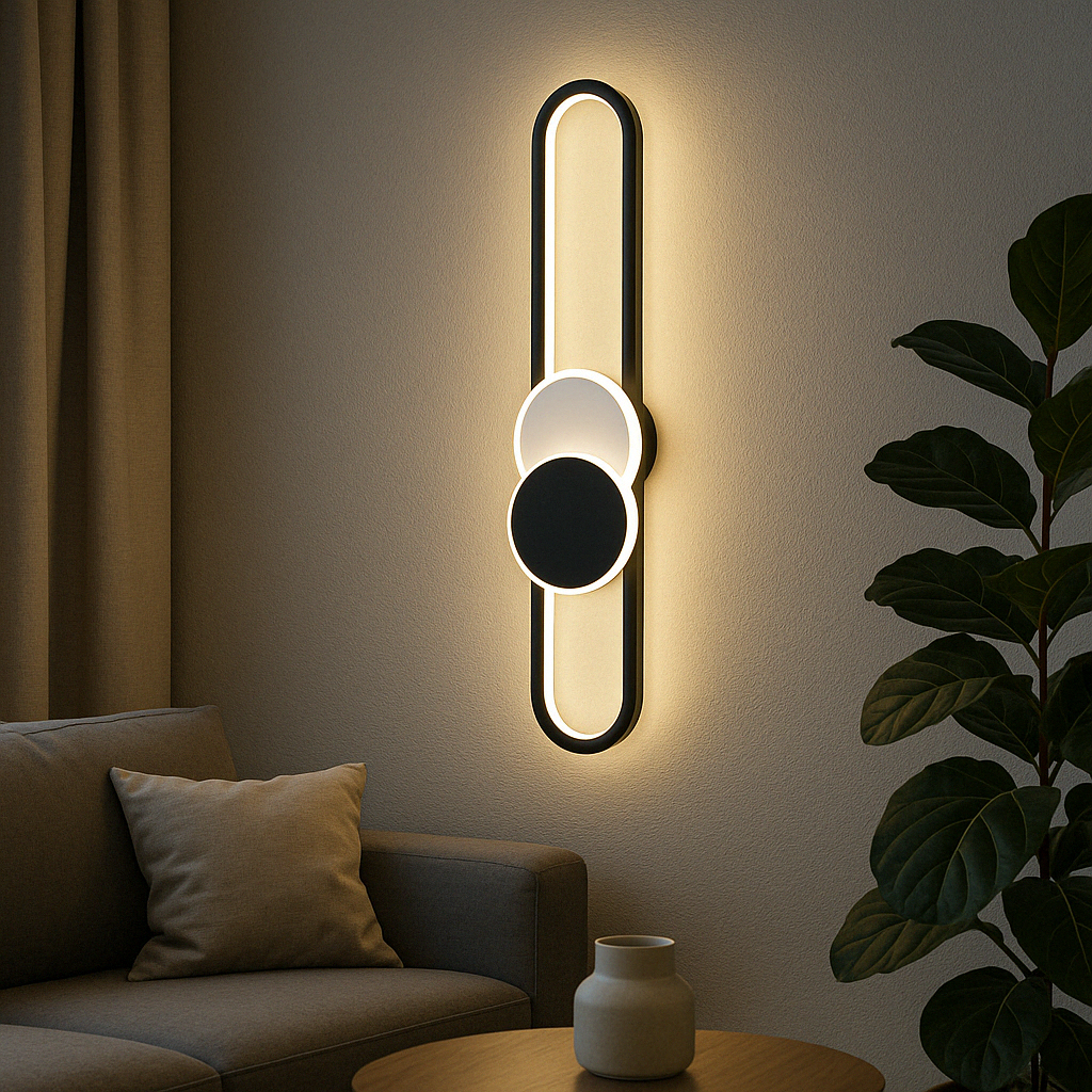 Aplica LED Alb-Negru L77139/800WH+BK, 90W, 3000–6500K, 80x12cm