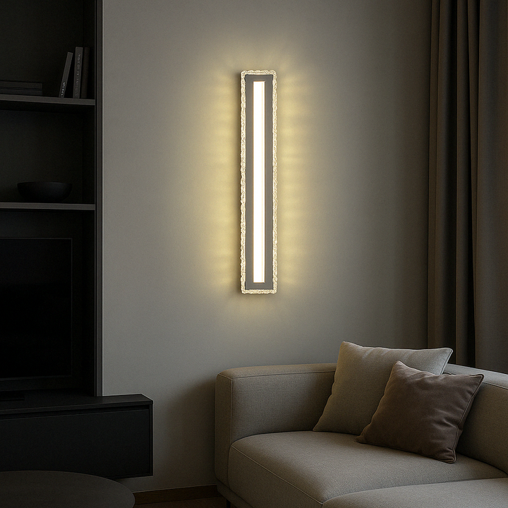 Aplica LED de perete cu ramă decorativă, 70W, 600×70×55 mm, lumină reglabilă 3000K–6500K