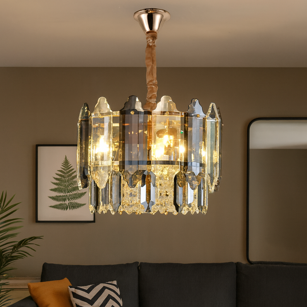 Candelabru  cu 3 surse E27, Ø ≈ 300 mm, finisaj auriu – model BJ20564-300 FGD