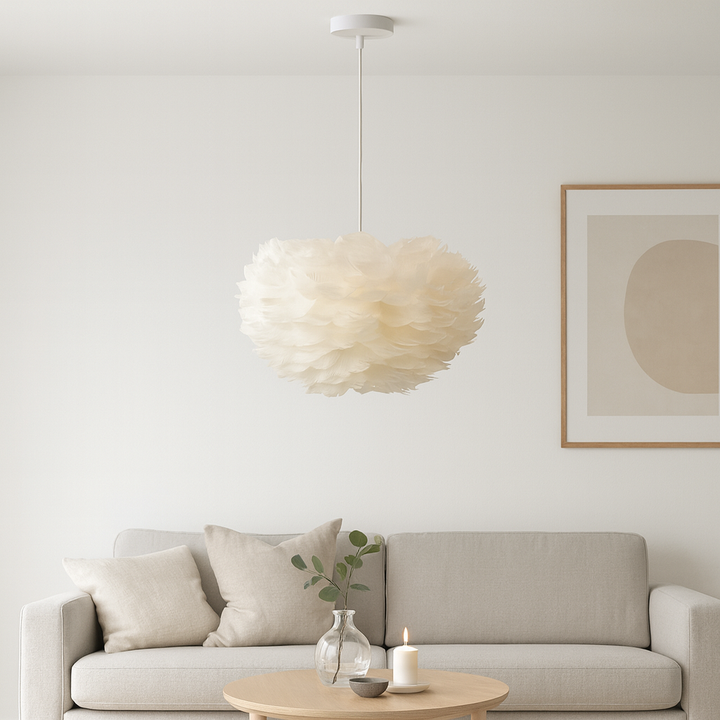 Lustra LED modernă PJ01 – alb, înălțime 120 cm, fără telecomandă