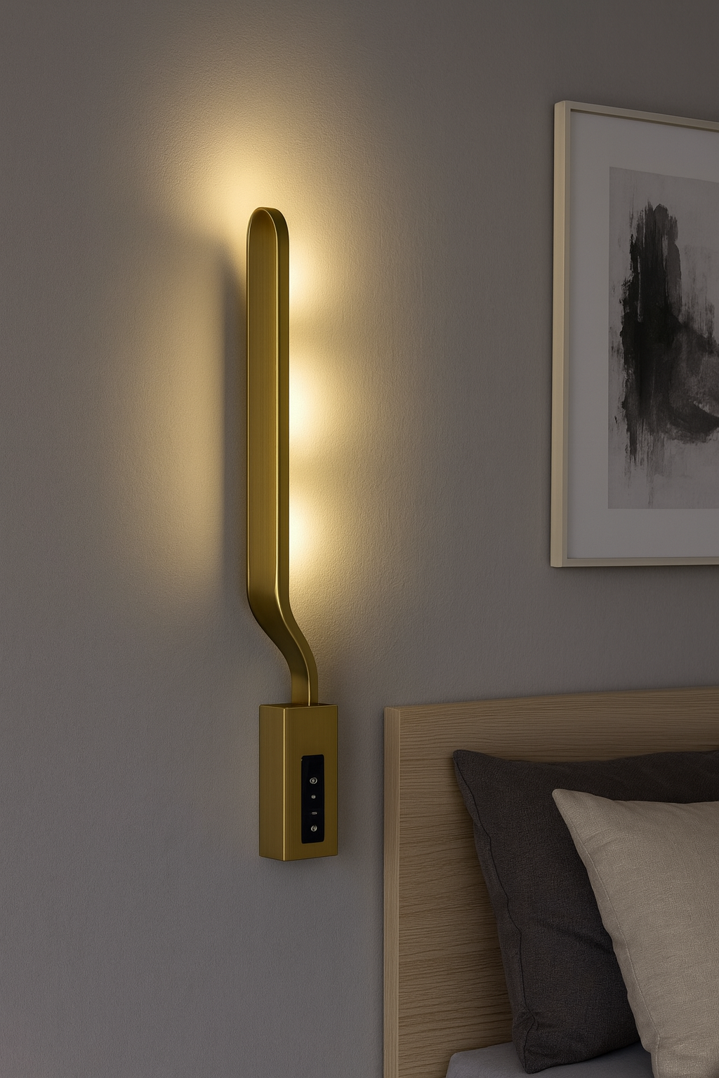 Aplică LED modernă aurie 18W, lumină reglabilă 3000–6500K – model 59234/650CP