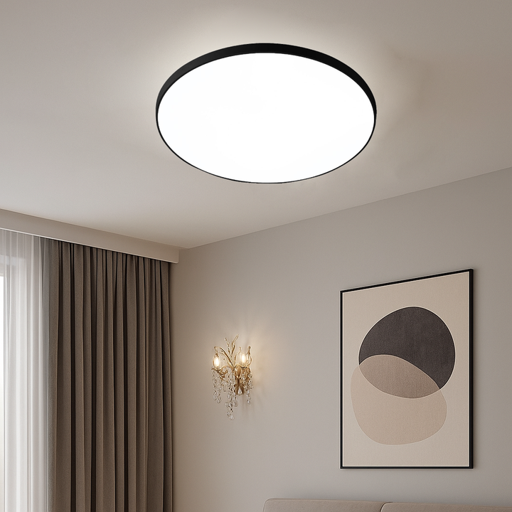 Plafoniera LED rotundă, Ø370 mm, 45W, 6500K, ML-002/370WH+BK