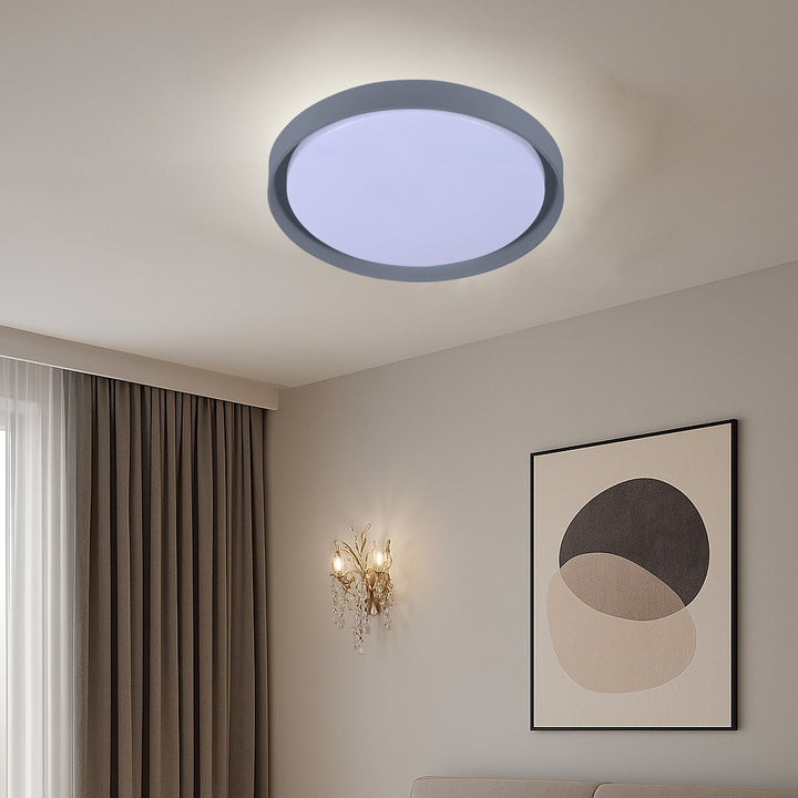 Plafoniera LED rotunda, Ø460 mm, 96W, 3000K+6500K, ML-005/460GR