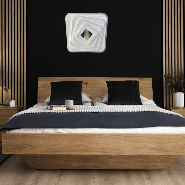 Plafoniera LED 3D Infinity 118W cu Telecomandă, Temperatură Reglabilă 3000K–6500K, Design Modern Pătrat – DZ8-400