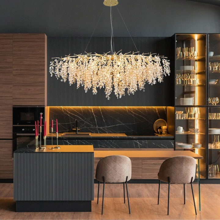 Candelabru  decorativ cu 10 becuri E14 – Model 27096/1200+550 OG+FGD