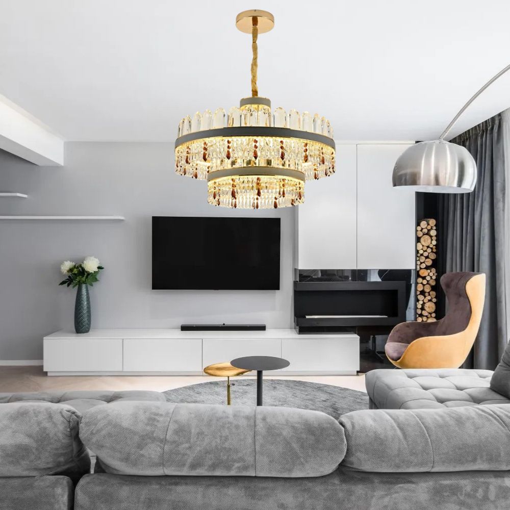 Candelabru Cristal Ø750+450MM,276W 8651/750+450