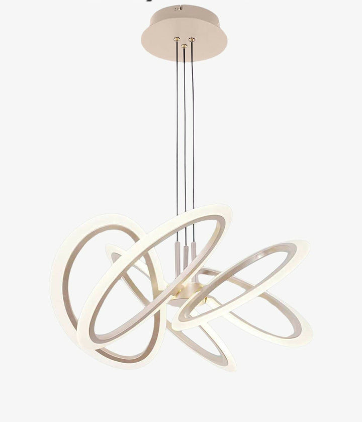 Pendul LED auriu F2802/5D GD – 160W, 3300K-6500K, telecomanda inclusă