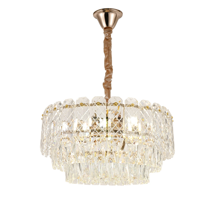 Candelabru cu 6 becuri E27 – Model H98046/500FG, Ø500 mm, finisaj auriu elegant