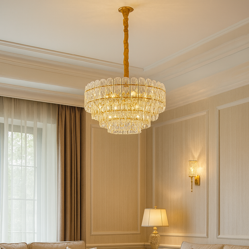 Lustra LED eleganta, Ø580×H320 mm, E27 max 60W × 11 becuri, H98046/600