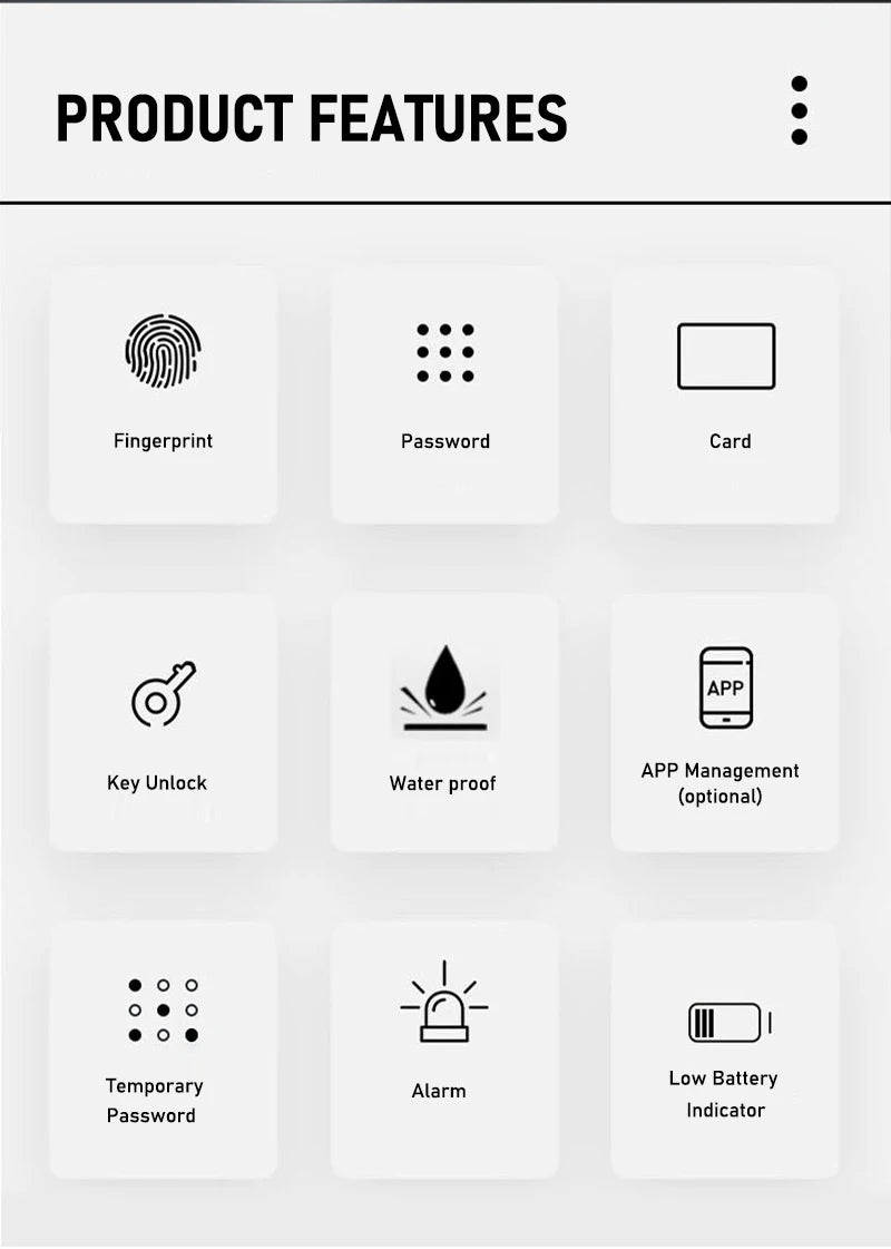 Incuietoare inteligenta Neumann NovaLock – Deblocare cu card, amprentă, PIN și aplicație Tuya