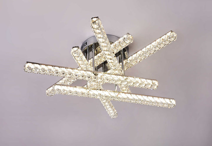 Lustra  LED 630×630×H210 mm, 2x84W, design pătrat modern cu lumină reglabilă și telecomandă