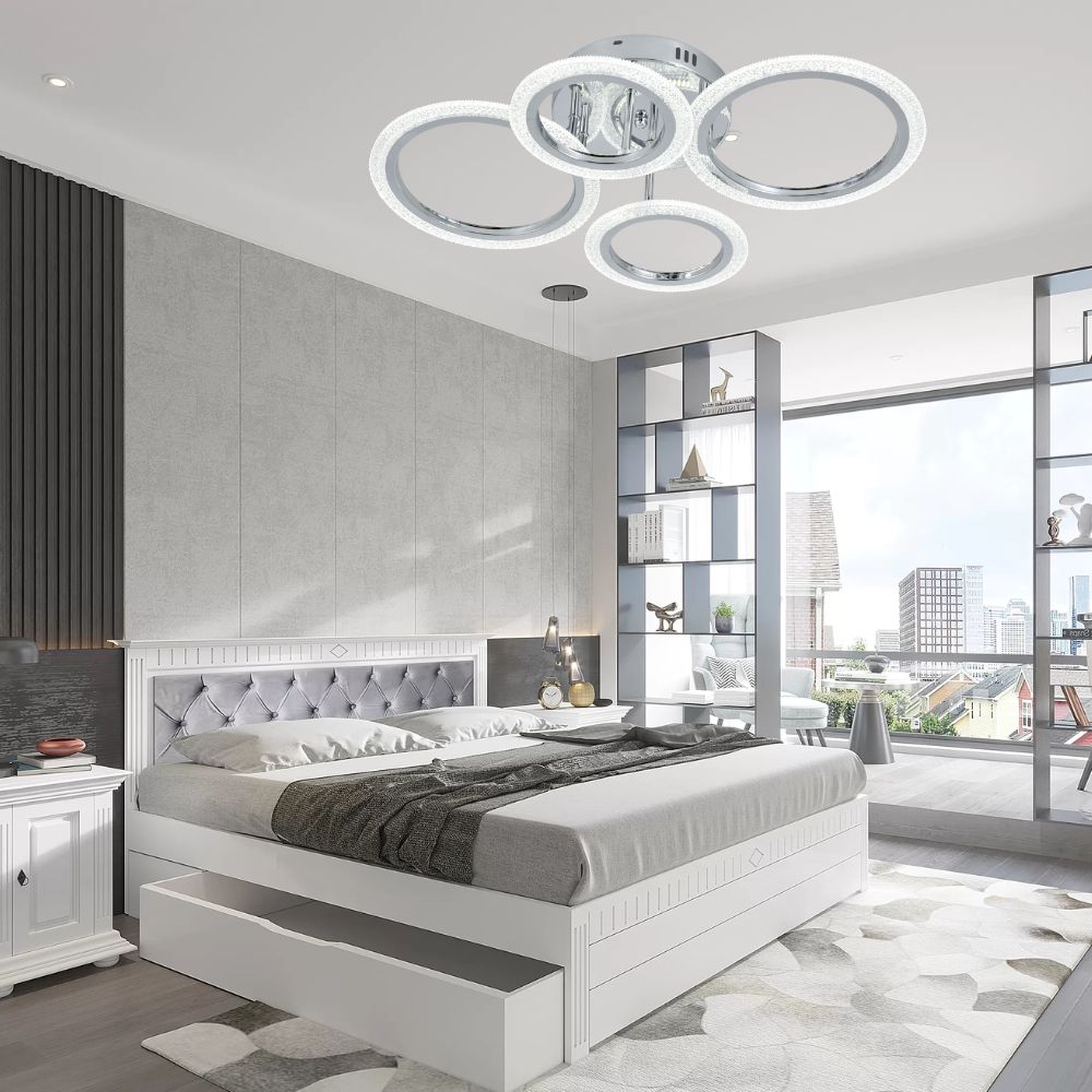 Lustra LED cu telecomanda, Model 26056/2+2CR