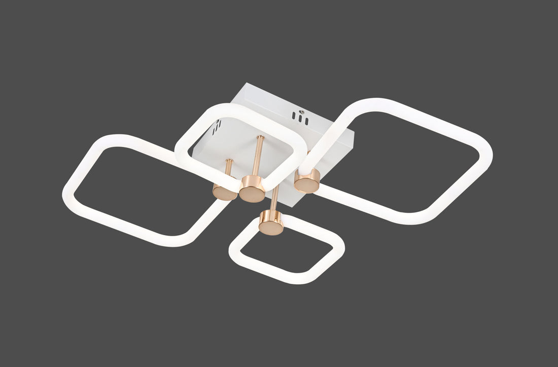 Lustra LED decorativă cu lumină reglabila, Model 26077/2+2FGD+WH