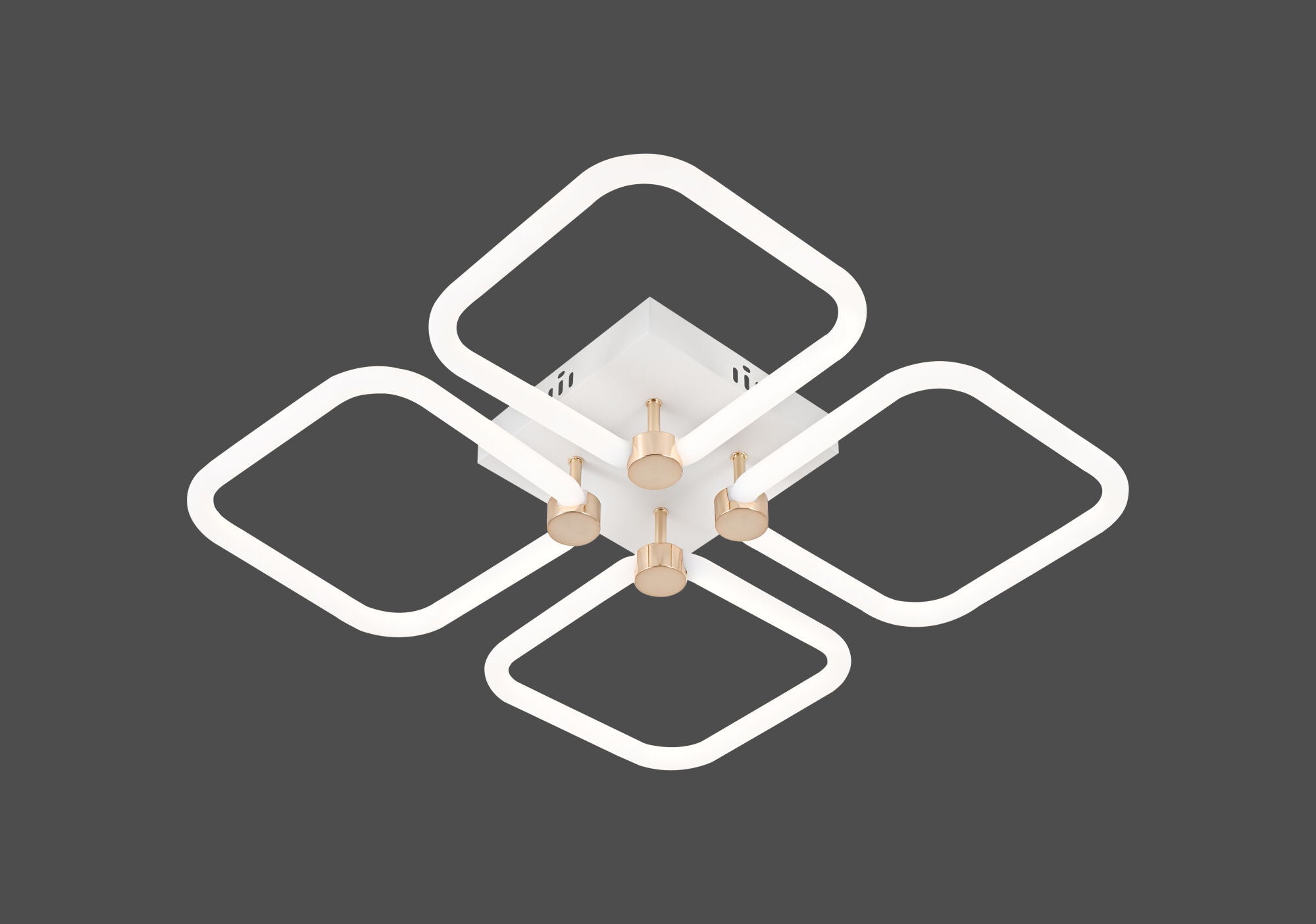 Lustra LED moderna cu design geometric – Model 26077/4FGD+WH