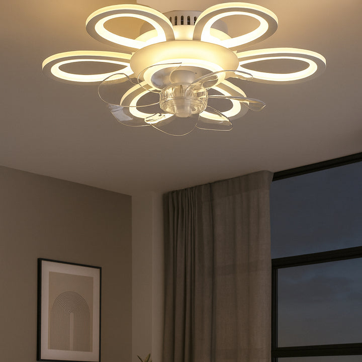 Lustra LED cu telecomanda – 116W, D535xH120 mm, Alb, 3000–6500K (26142/3)