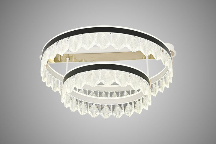 Lustra LED dublă cu design modern – Model 55009/600+400 WH+BK+TIGD