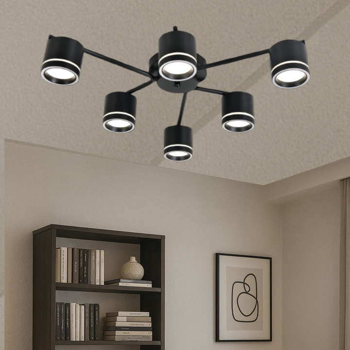 Lustra LED neagră 59040/6MB – 6 becuri GX53, 3000-6500K