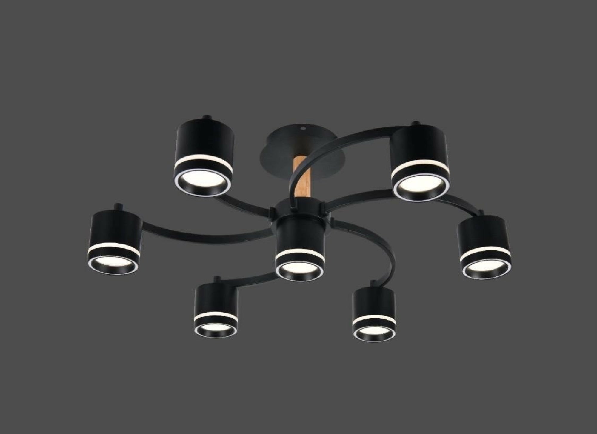 Lustra LED negru 59207/6+1MB – 7 becuri GX53, 3000-6500K