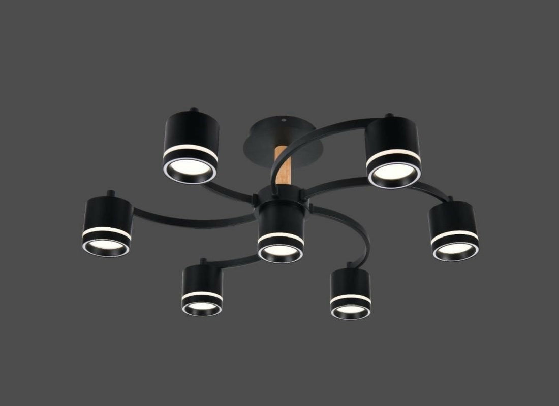 Lustra LED negru 59207/6+1MB – 7 becuri GX53, 3000-6500K