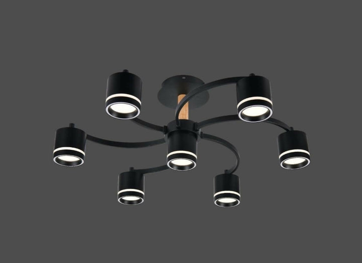 Lustra LED negru 59207/6+1MB – 7 becuri GX53, 3000-6500K