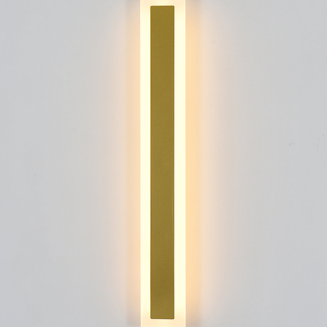 APLICA EXTERIOR VERTICALA , 16W, lumina calda 3000K, 600×80×41 mm, finisaj auriu