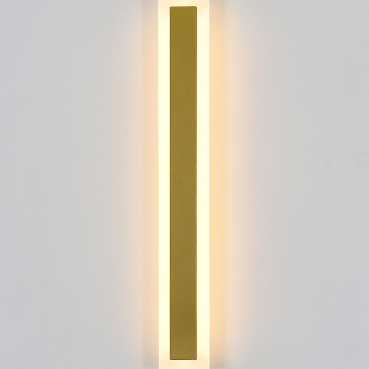APLICA EXTERIOR VERTICALA , 16W, lumina calda 3000K, 600×80×41 mm, finisaj auriu