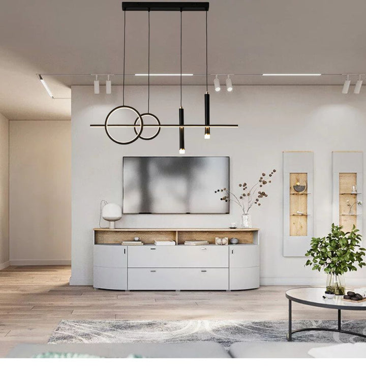 Lustra LED Modernă – Model L72028/2+1MB cu Telecomandă și Lumină Reglabilă