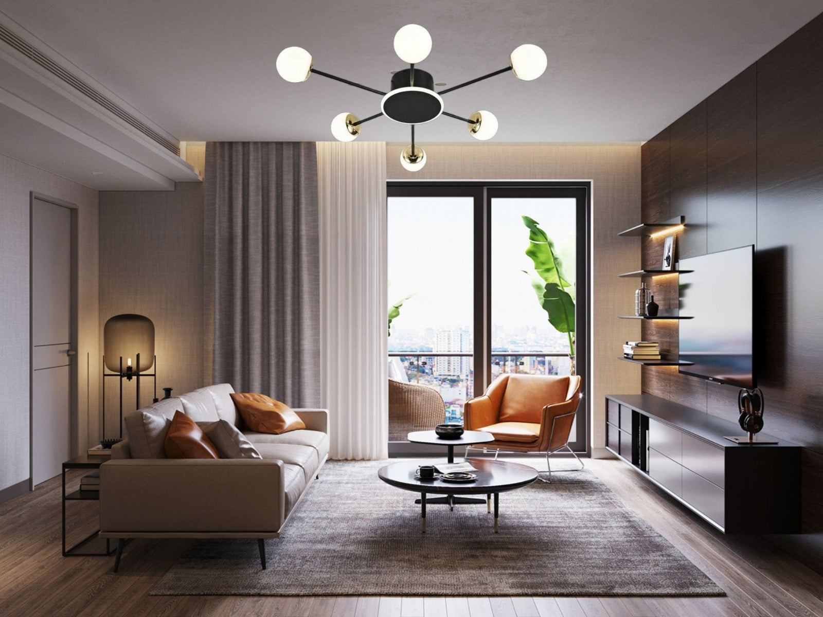 Lustra LED cu 3 tipuri de lumina, 73058/6