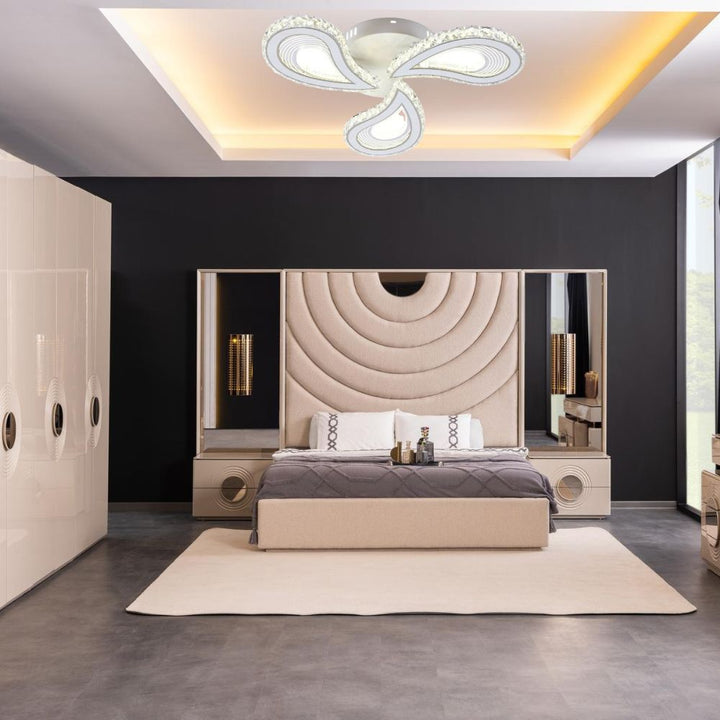 Lustră LED L7513/3 – 90W, Design Modern cu 3 Brațe și Telecomandă