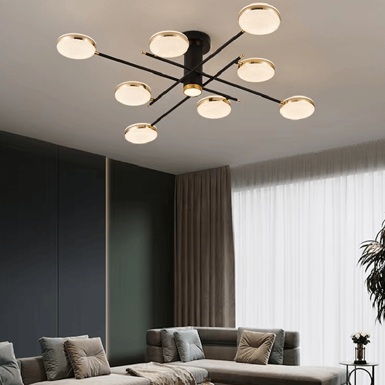 Lustra LED L7680/8+1 – 154W, Design Elegant cu Brațe Multiple și Telecomandă