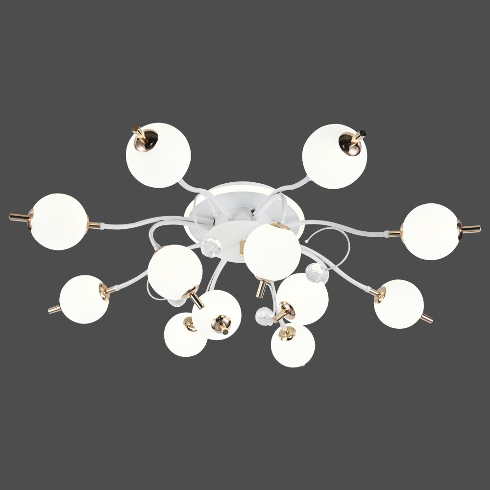 Lustră LED cu Telecomandă L77131/8+4C WH+FGD, 192W, 3000–6500K, Ø796mm