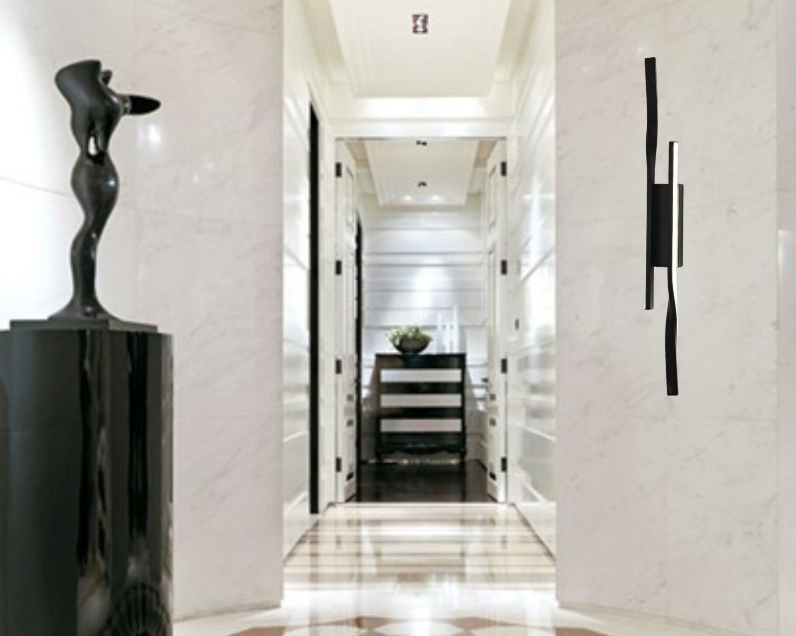 Aplica LED Neagră L77156/600BK, 48W, 3000–6500K, 60x6cm