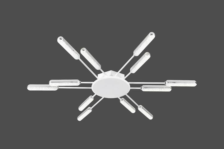 Lustra LED modernă, D842×H70 mm, 66×2W, 3000–6500K, cu telecomandă, L77263/12T WH+CR