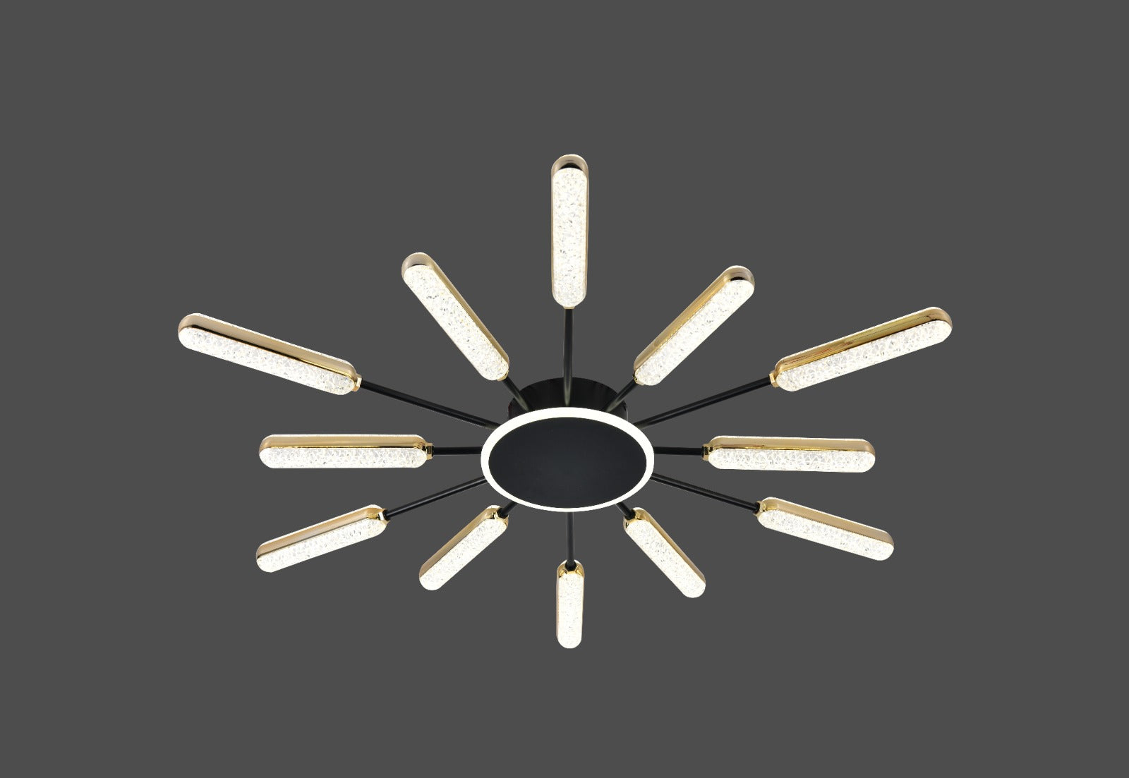 Lustra LED moderna, Ø862×H70 mm, 94×2W, reglaj 3000–6500K, telecomanda, L77265/6+6T BK+JIN