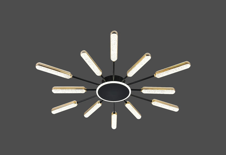 Lustra LED moderna, Ø862×H70 mm, 94×2W, reglaj 3000–6500K, telecomanda, L77265/6+6T BK+JIN