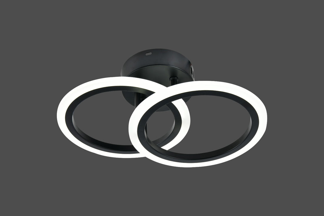 Lustra LED modernă, 36W, lumină reglabilă 3000–6500K, cu telecomandă, L7728/2BK