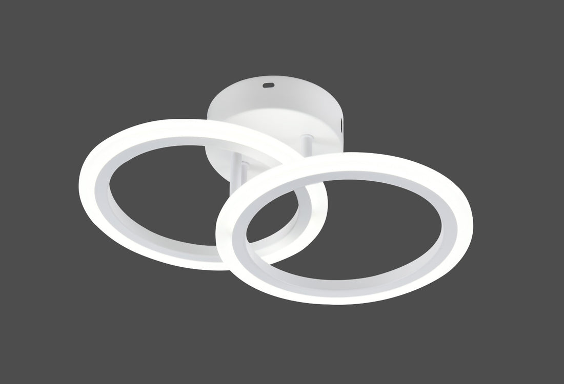 Lustra LED modernă, 36W, lumină reglabilă 3000–6500K, cu telecomandă, L7728/2WH