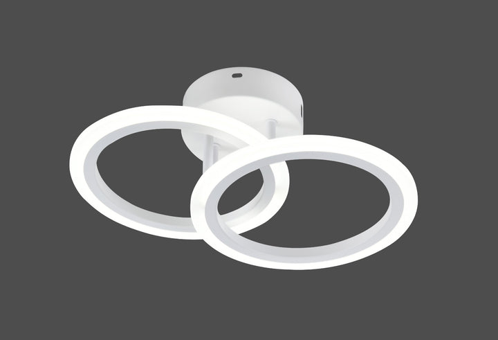 Lustra LED modernă, 36W, lumină reglabilă 3000–6500K, cu telecomandă, L7728/2WH