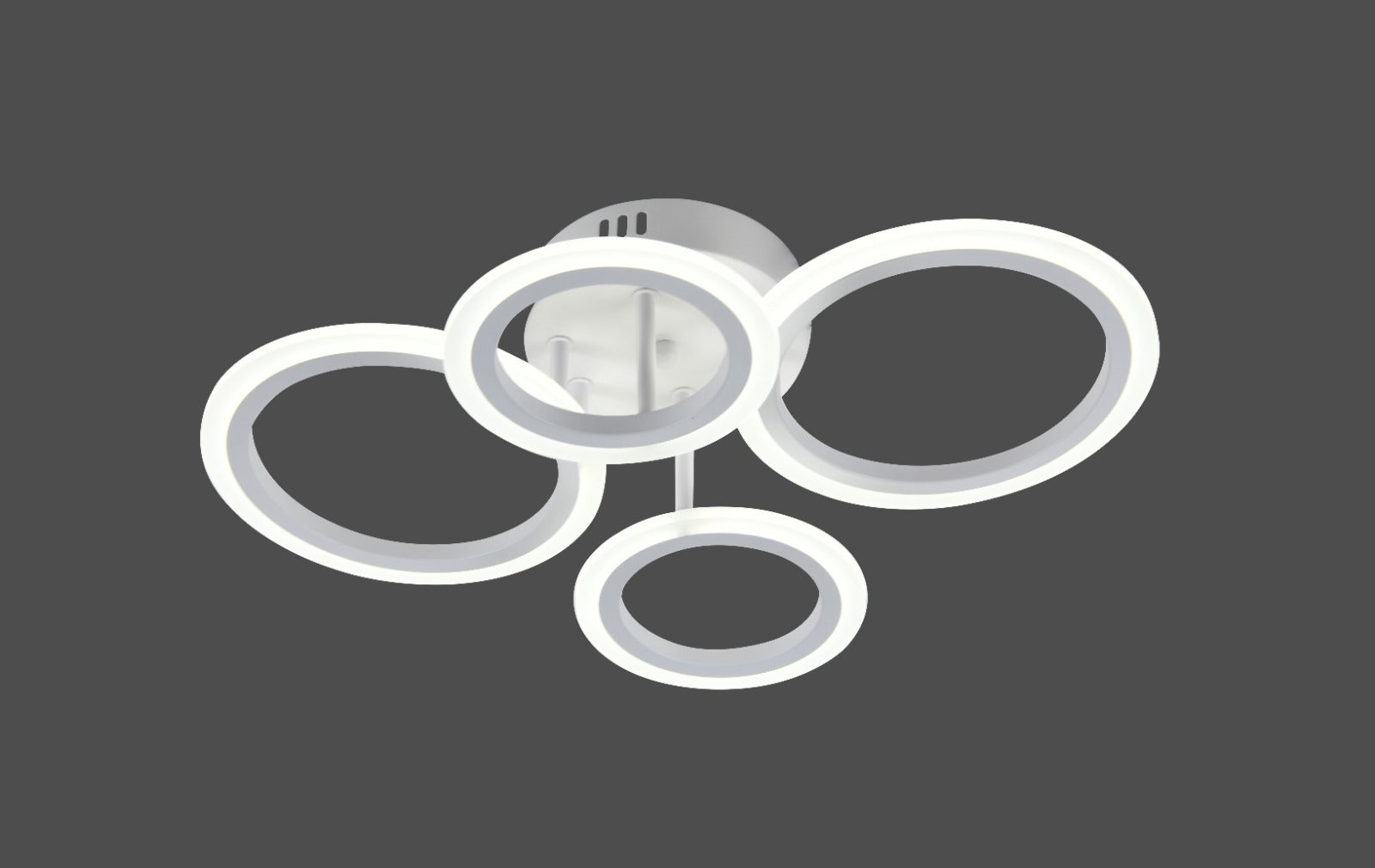 Lustra LED modernă, 60W, lumină reglabilă 3000–6500K, cu telecomandă, L7728/2+2WH