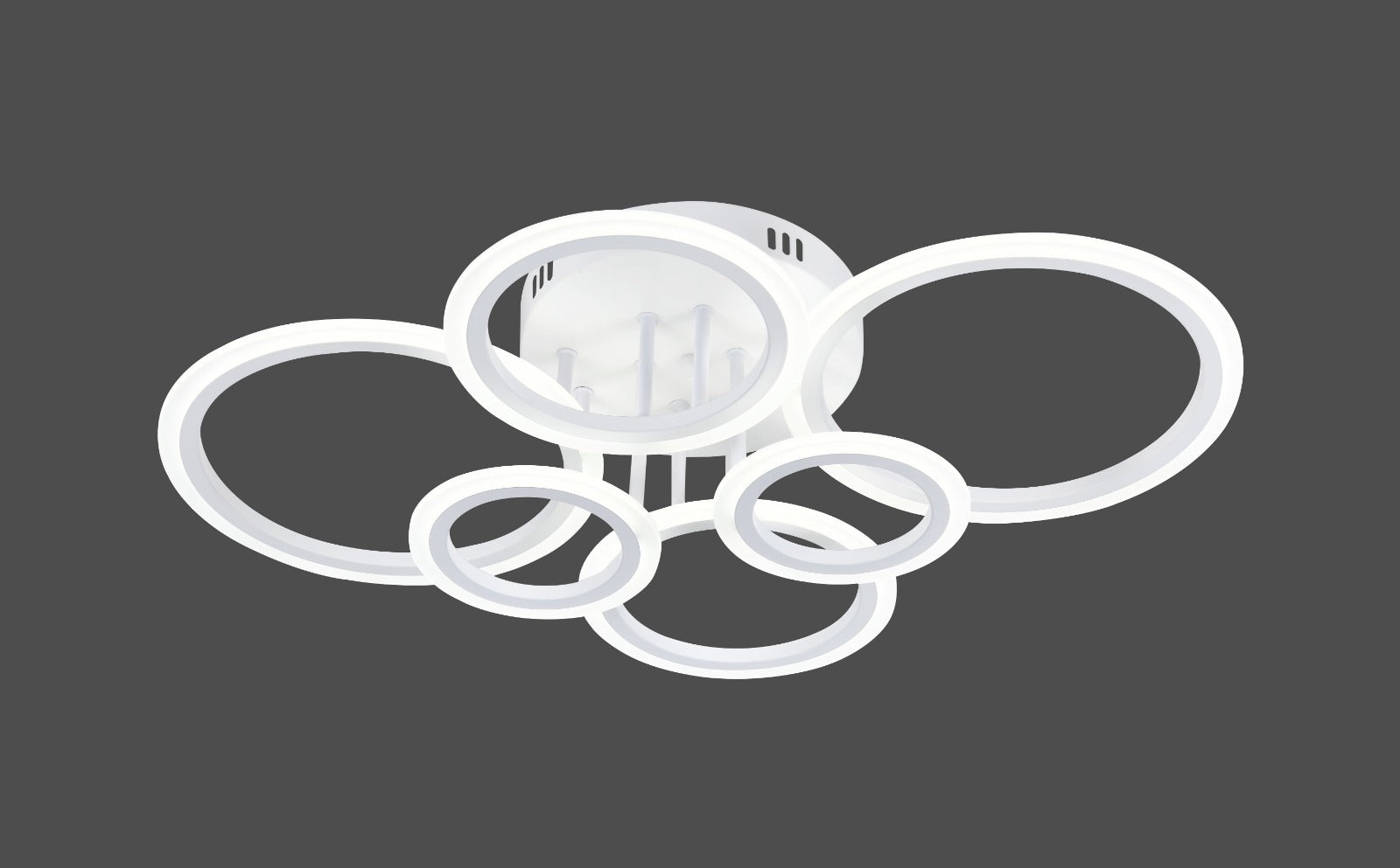 Lustra LED modernă, 112W, lumină reglabilă 3000–6500K, cu telecomandă, L7728/4+2WH