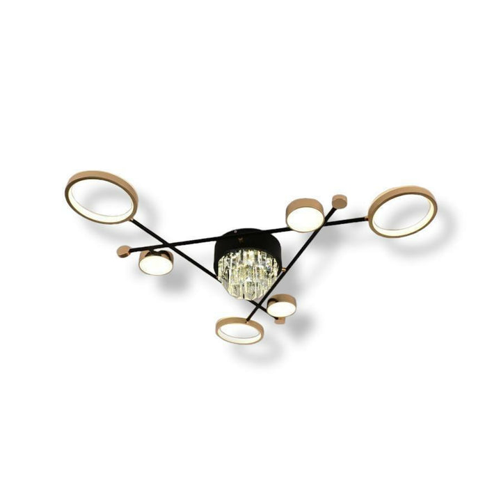 Lustra LED L7821/4+3 – 138W, Design Modern cu Brate Multiple