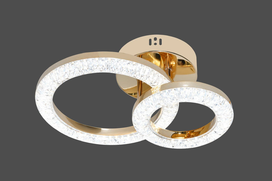 Lustra LED modernă T8003/1+1 cu telecomandă, 80W, lumină reglabilă 3300K-6500K