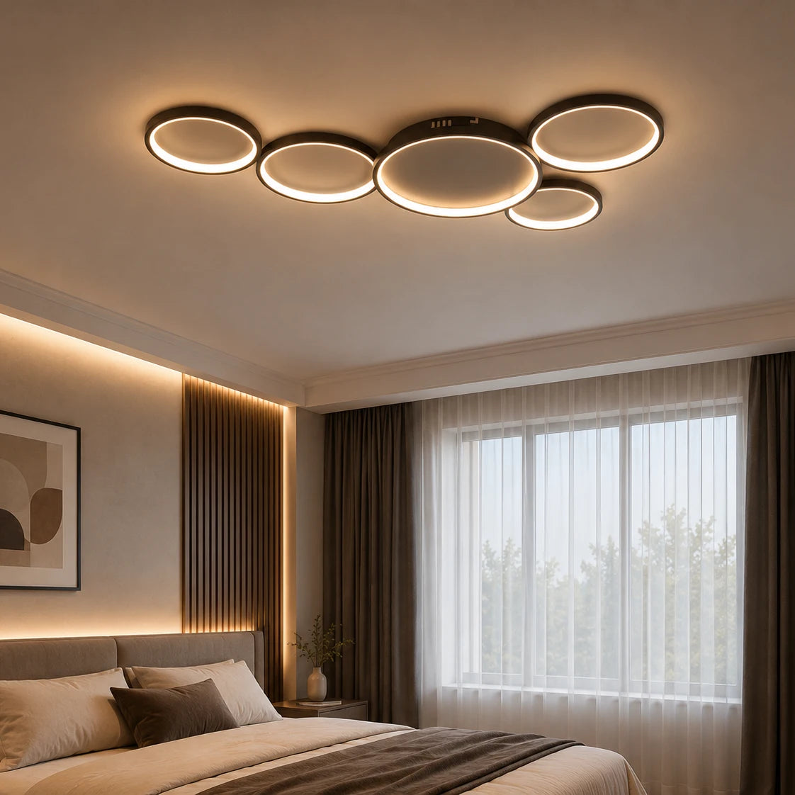 Lustra LED cu telecomanda 77209/5 , 154W, lumina reglabila 3000K-6500K