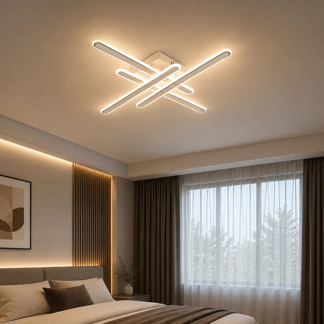 Lustra led cu telecomanda, 73030/4, amb